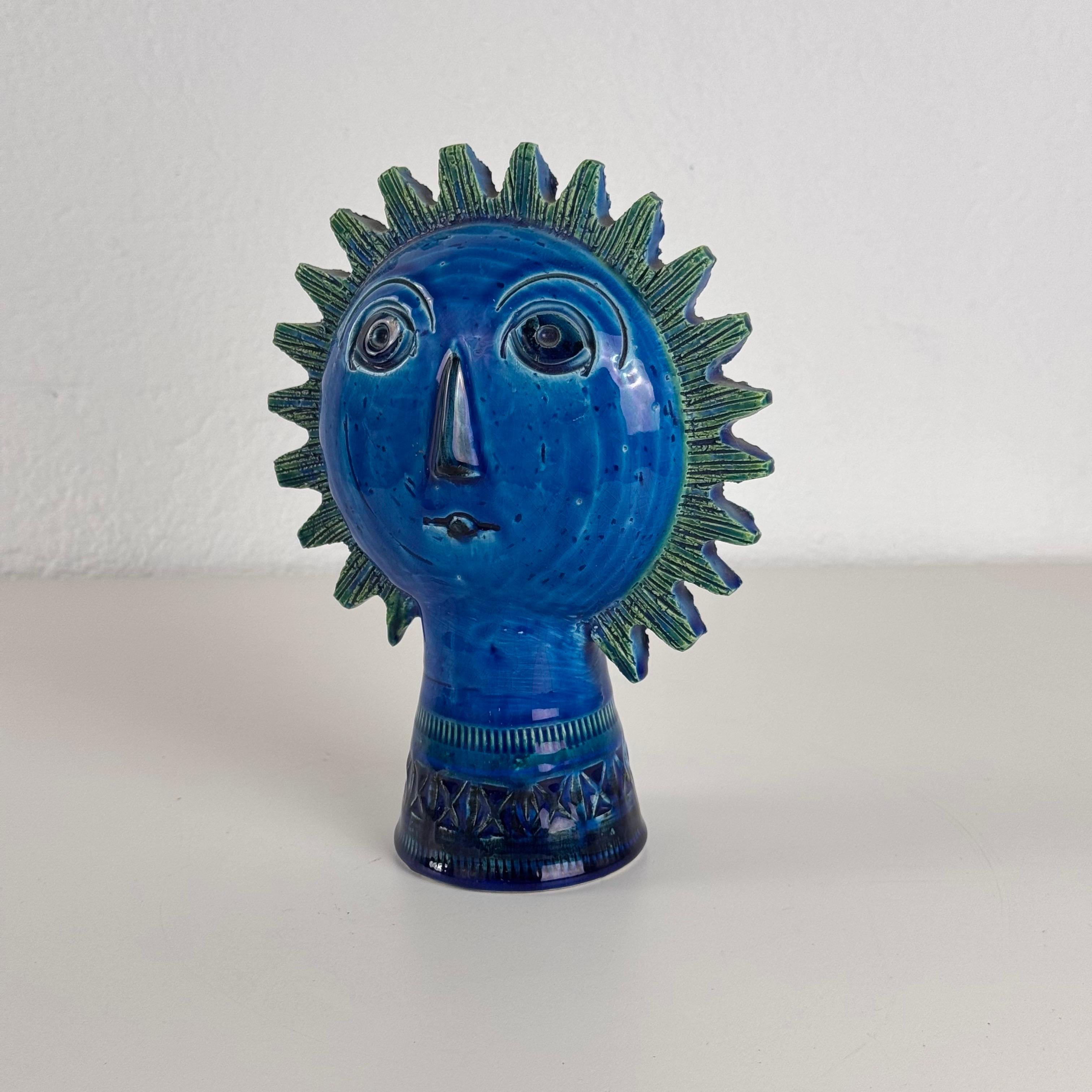 Sonnenkopf-Keramik-Skulptur von Aldo Londi für Bitossi, Italien, 1970er Jahre (Ende des 20. Jahrhunderts) im Angebot