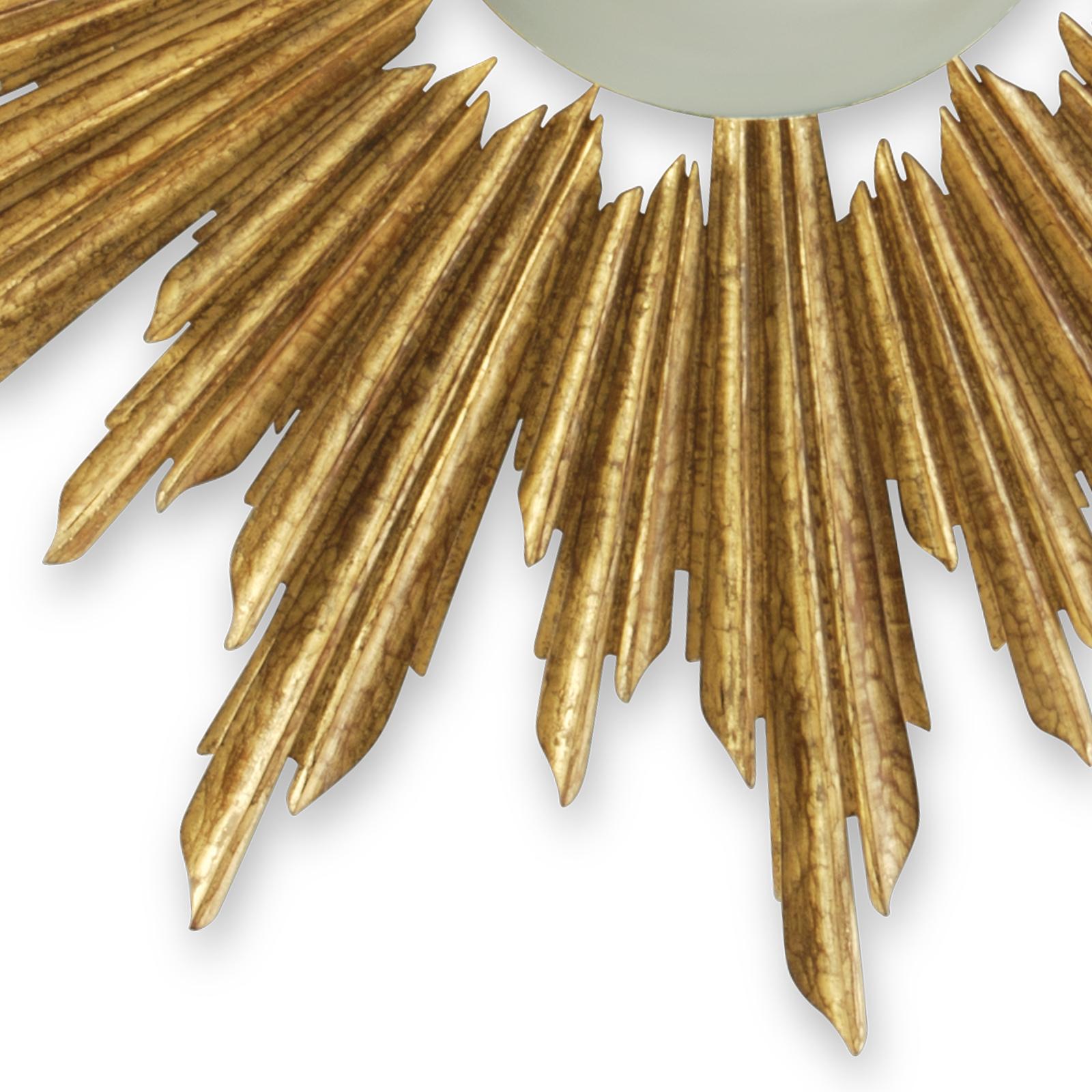 Sun King-Spiegel aus Massivholz mit antiker Goldfarbe im Angebot 1