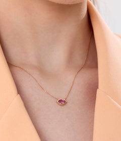 Sun Kissed Sapphire 0.60ct Solid Gold Necklace