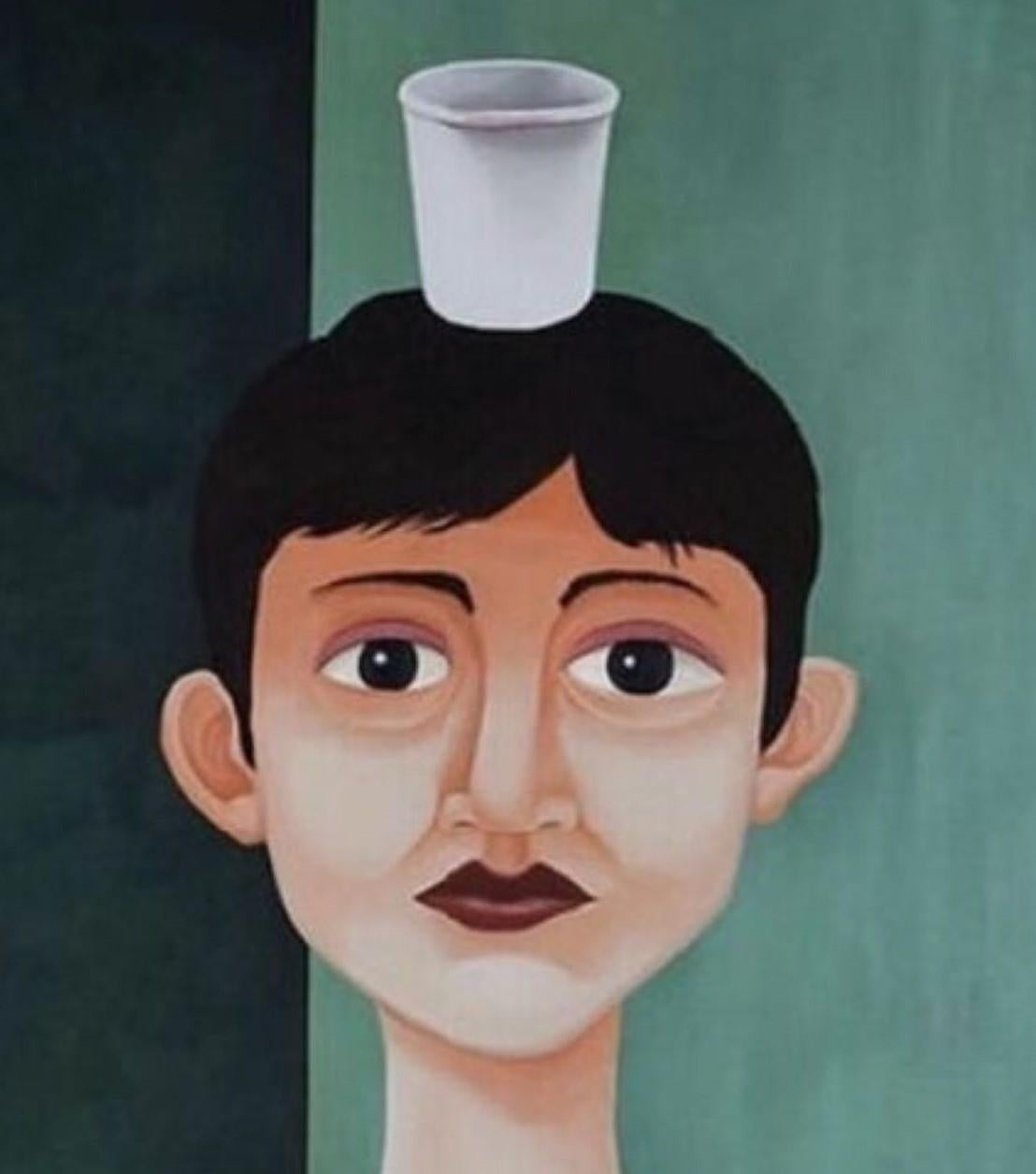 Trucco viola di Sun-kyo Park - Figurative Print Grigio di Sun-Kyo Park