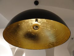 'Sun' Large Round 24-Karat Gold Leaf Ceiling Light by Element&Co