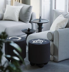 Collection Sun & LUNA : Pouf Sun (pièce unique)  par Hermhaus