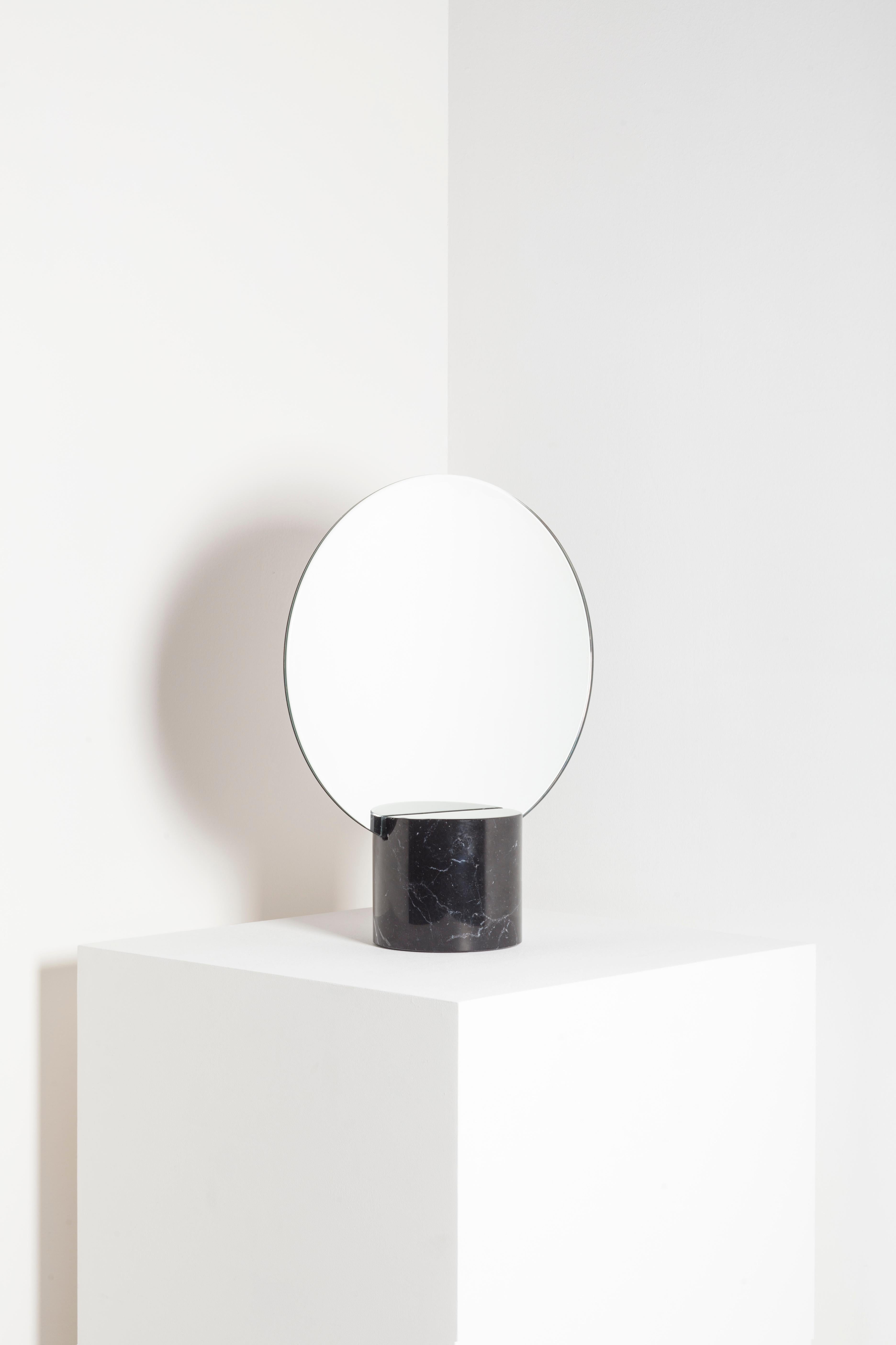 Modern Sun Marquina Marble Mirror by Joseph Vila Capdevila