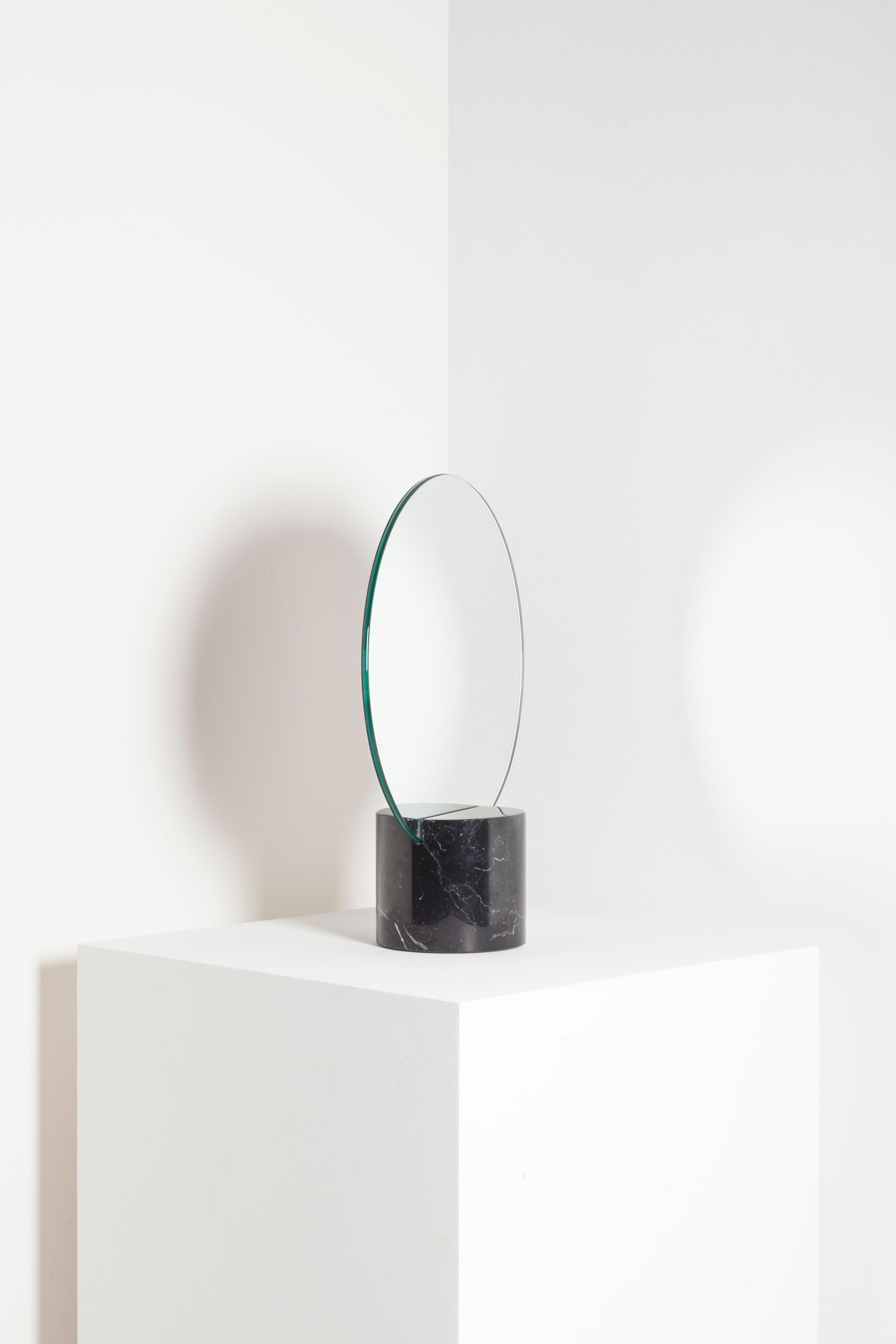 Spanish Sun Marquina Marble Mirror by Joseph Vila Capdevila