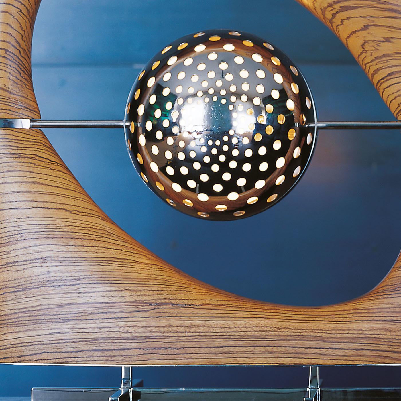 Modern Sun Ra Zebrano Table Lamp by Roberto Lazzeroni