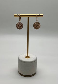 Sun Ray Solar Burst Diamonds Pave Halo 14K Yellow Gold Statement Earrings