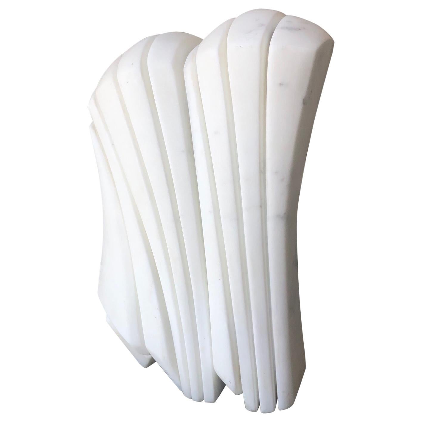 "Sun Temple" White Marble Sculpture by Jesper Neergaard For Sale