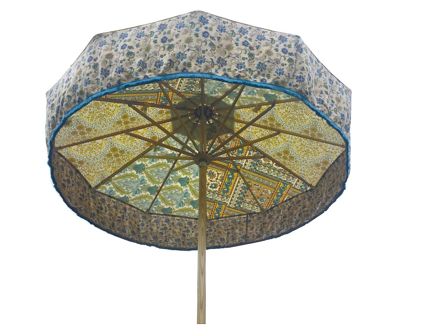 British Sun Umbrella Beach Umbrella Vintage Fabric by Sunbeam Jackie