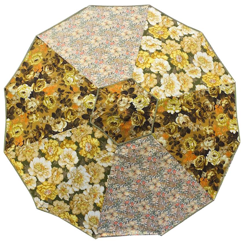 Sun Umbrella Beach Umbrella Vintage Fabric by Sunbeam Jackie For Sale