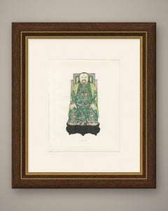 Sun Wo Da Tai Enthroned, Rare Ming Porcelain Figure, Antique Plate, 1911