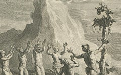 Sun Worship Rituals of the Floridians Depicted in Sacrificial Ceremonies, 1734