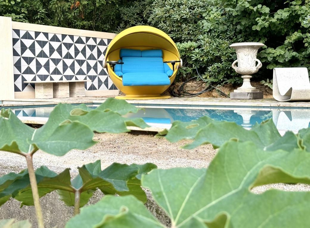 Upholstery Sunball by Selldorf & Ris for Rosenthal, 1960th Ball Garden Chair Loungechair For Sale