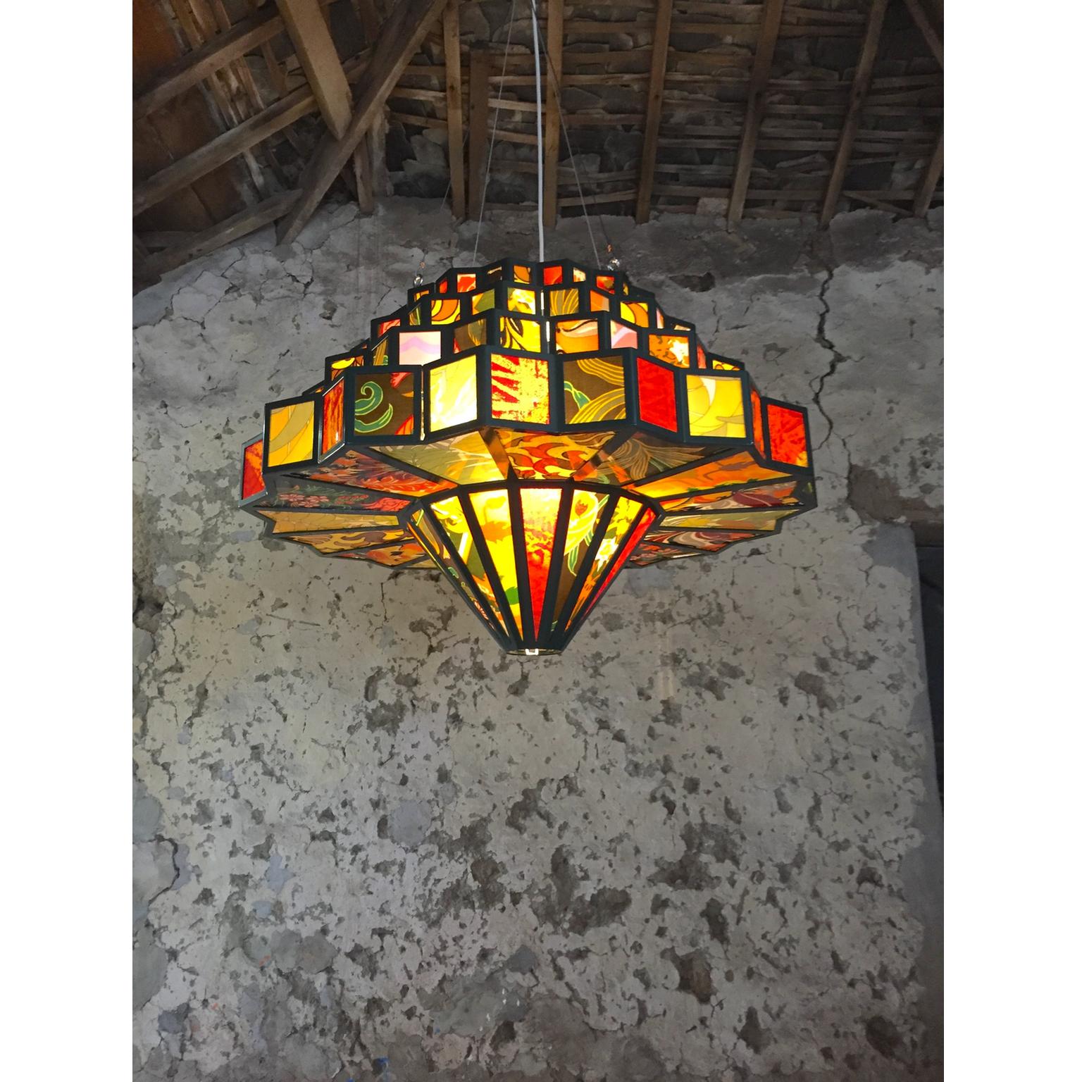 The chandelier you are viewing is the original mark #1 prototype of the Sunbeam Jackie Chandelier, made in 2018 this is an opportunity to purchase the original working prototype directly from the Sunbeam Jackie studio, a piece which is exemplary of