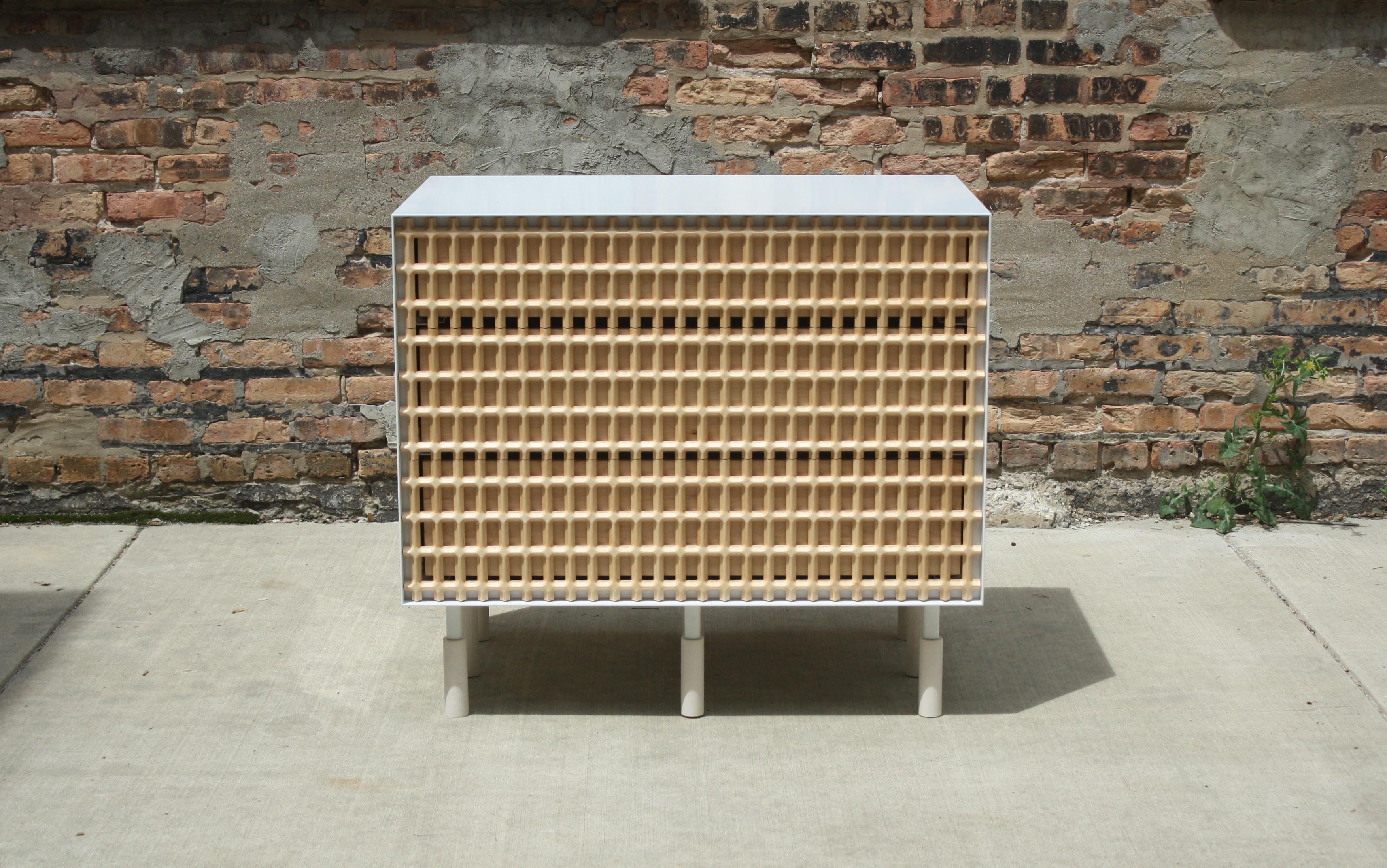 Bleached Sunbreaker Limited Edition Credenza, Sideboard, or Dresser by Laylo Studio For Sale