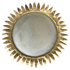 Retro Sunburst Brass Wall Light