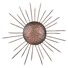 Sonnenschliff-Deckenleuchte aus Eisen, 1950er Jahre