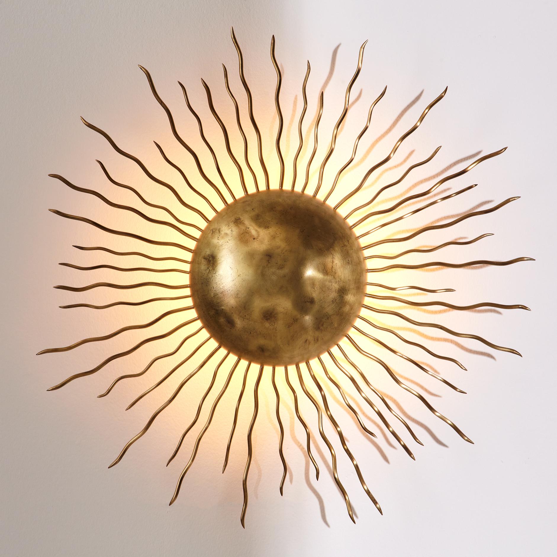 A little piece of jewellery for any space, inspired by a South African sunrise. It's flush positioning and brass body create a subtle burst of light that make the Sunburst a uniquely versatile fixture. Delicate, yet full of character.

Comes with a