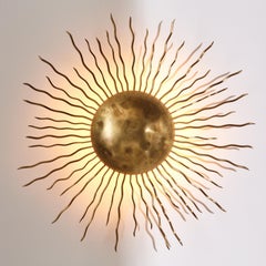 Sunburst Hammered Brass Light, Made in UK by Sister - Unique & Characterful