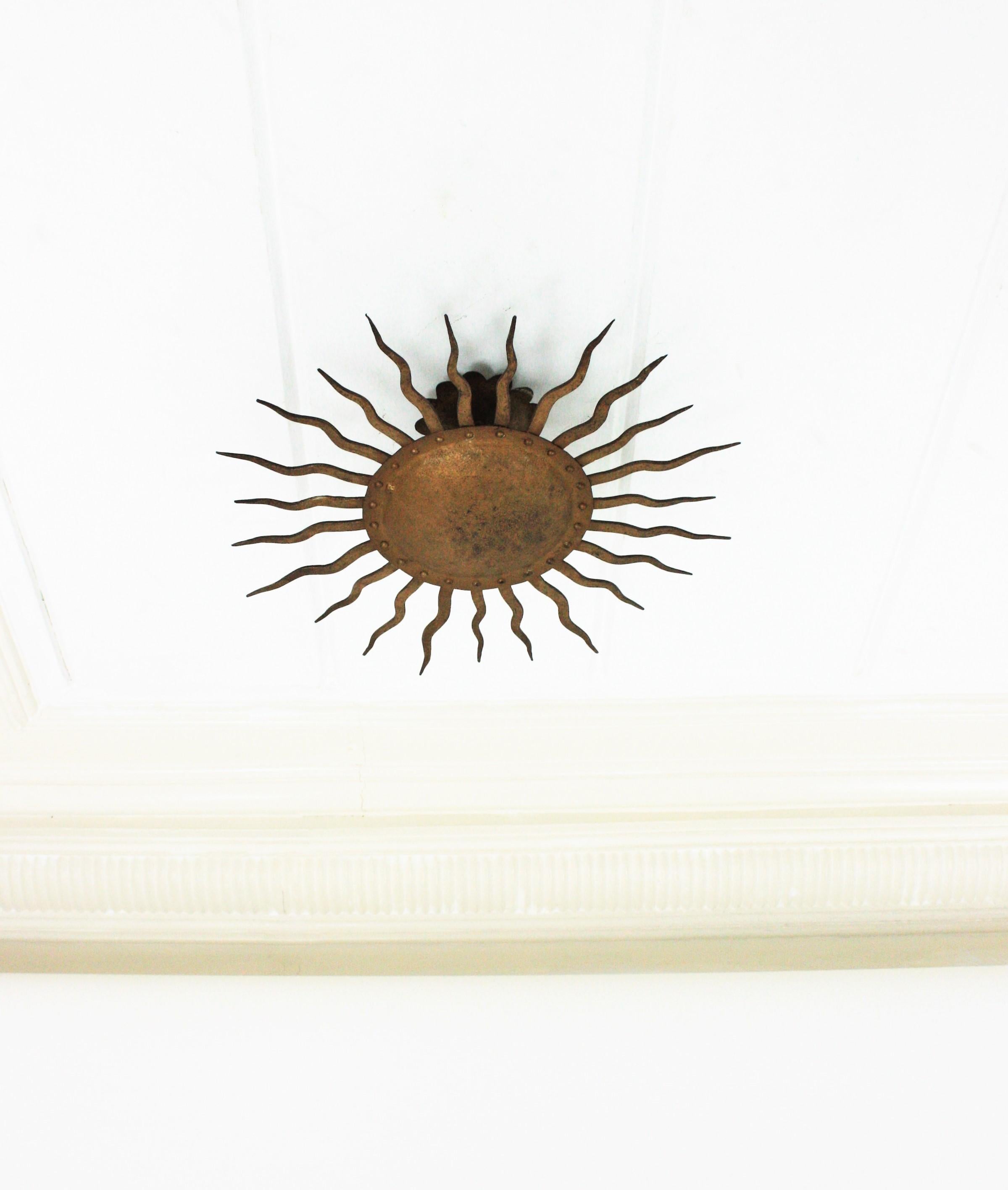 iron ceiling light
