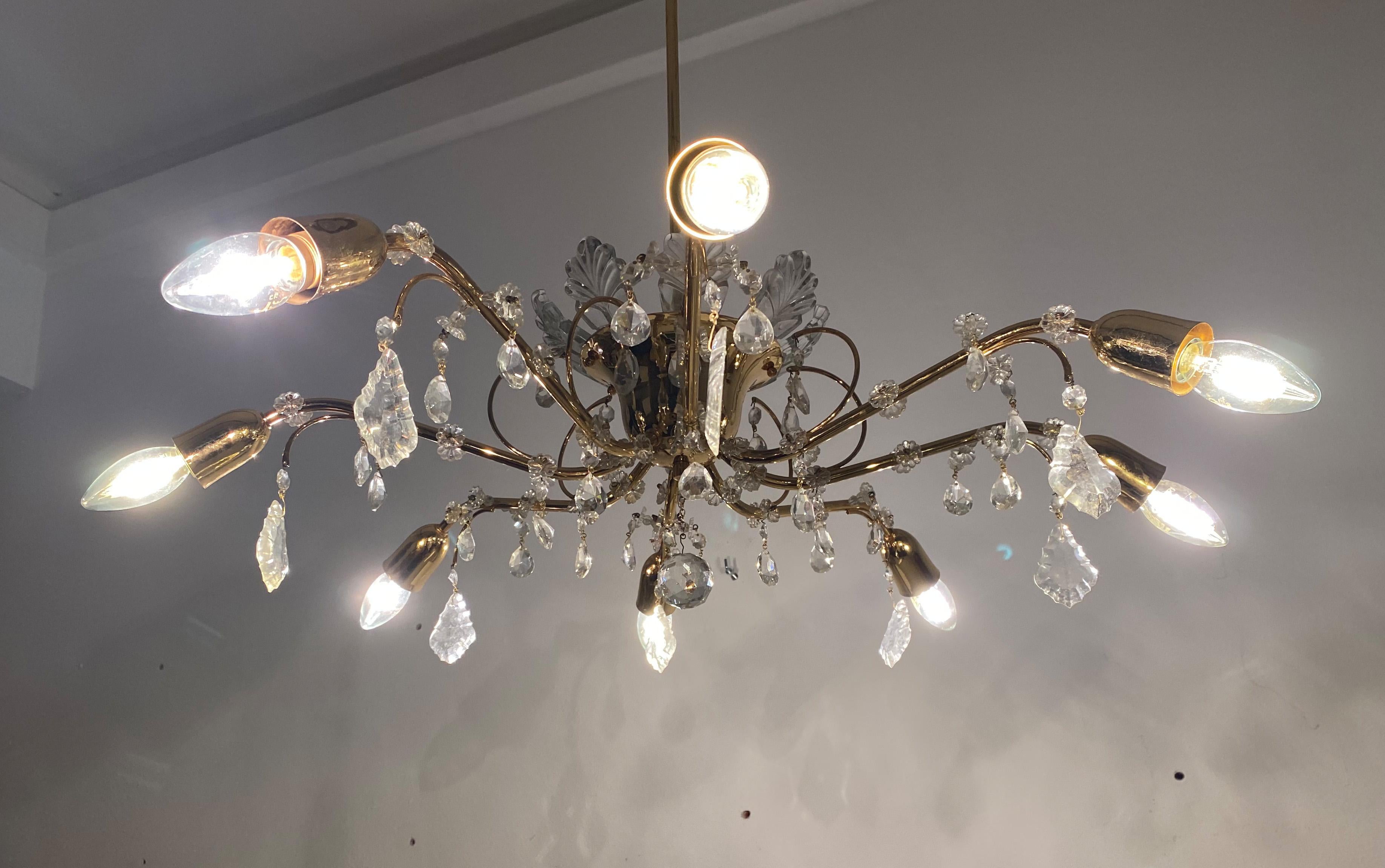 Sunburst Chandelier by Lobmeyr For Sale 8