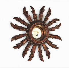 Sunburst Convex Mirror in Small Scale, Baroque Style