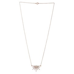 Halskette mit Sonnenschliff-Diamant-Anhänger aus 14k Gold