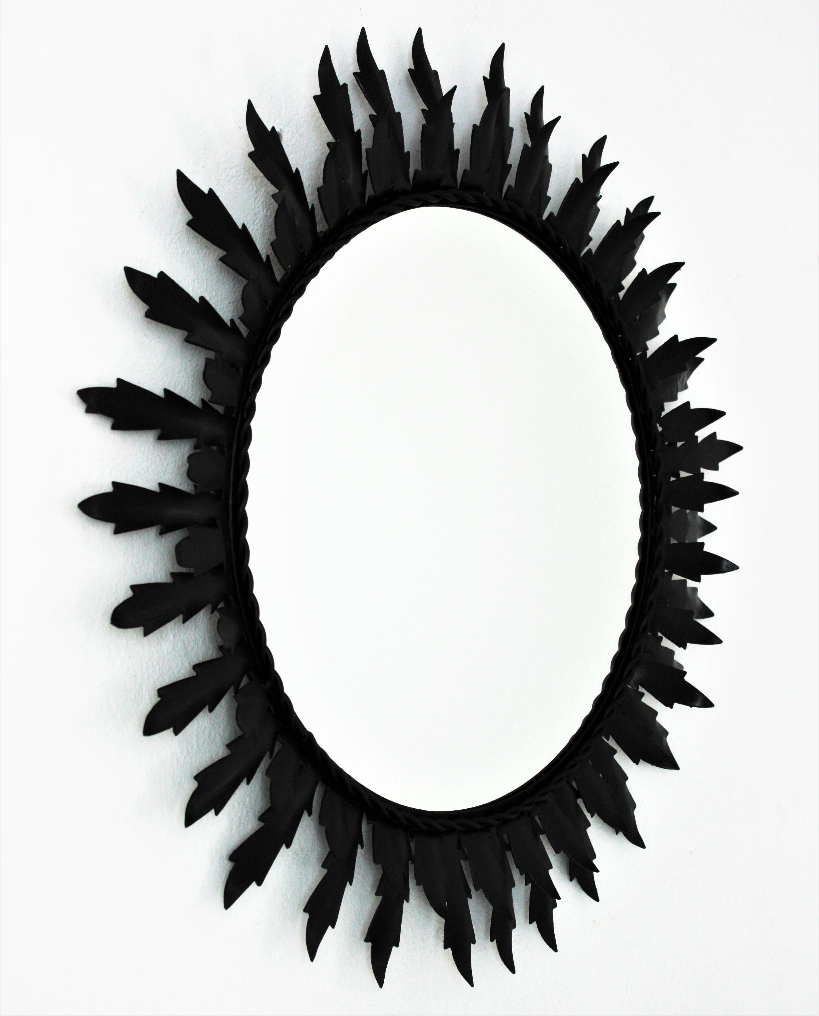 black sunburst mirror