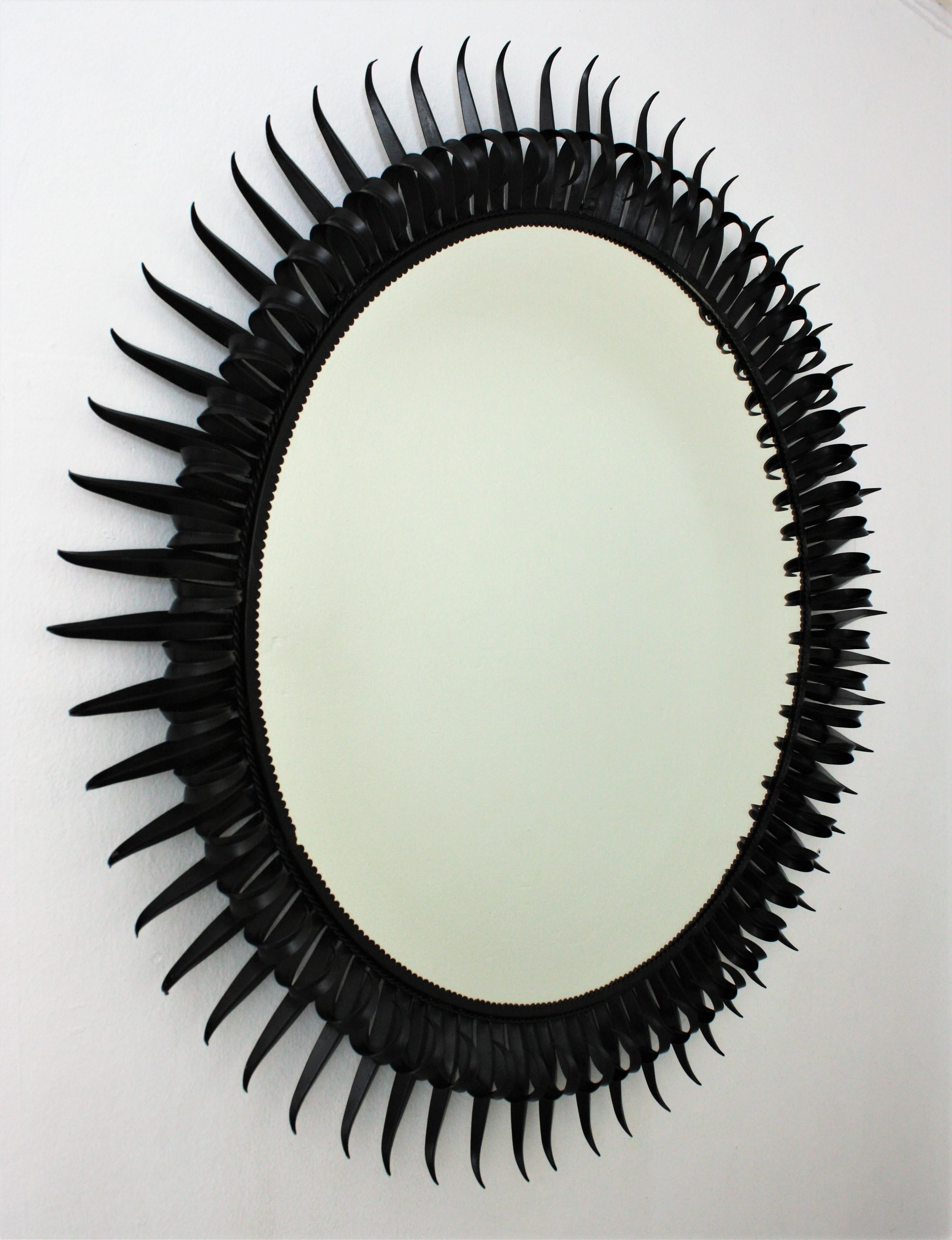 black wrought iron mirror