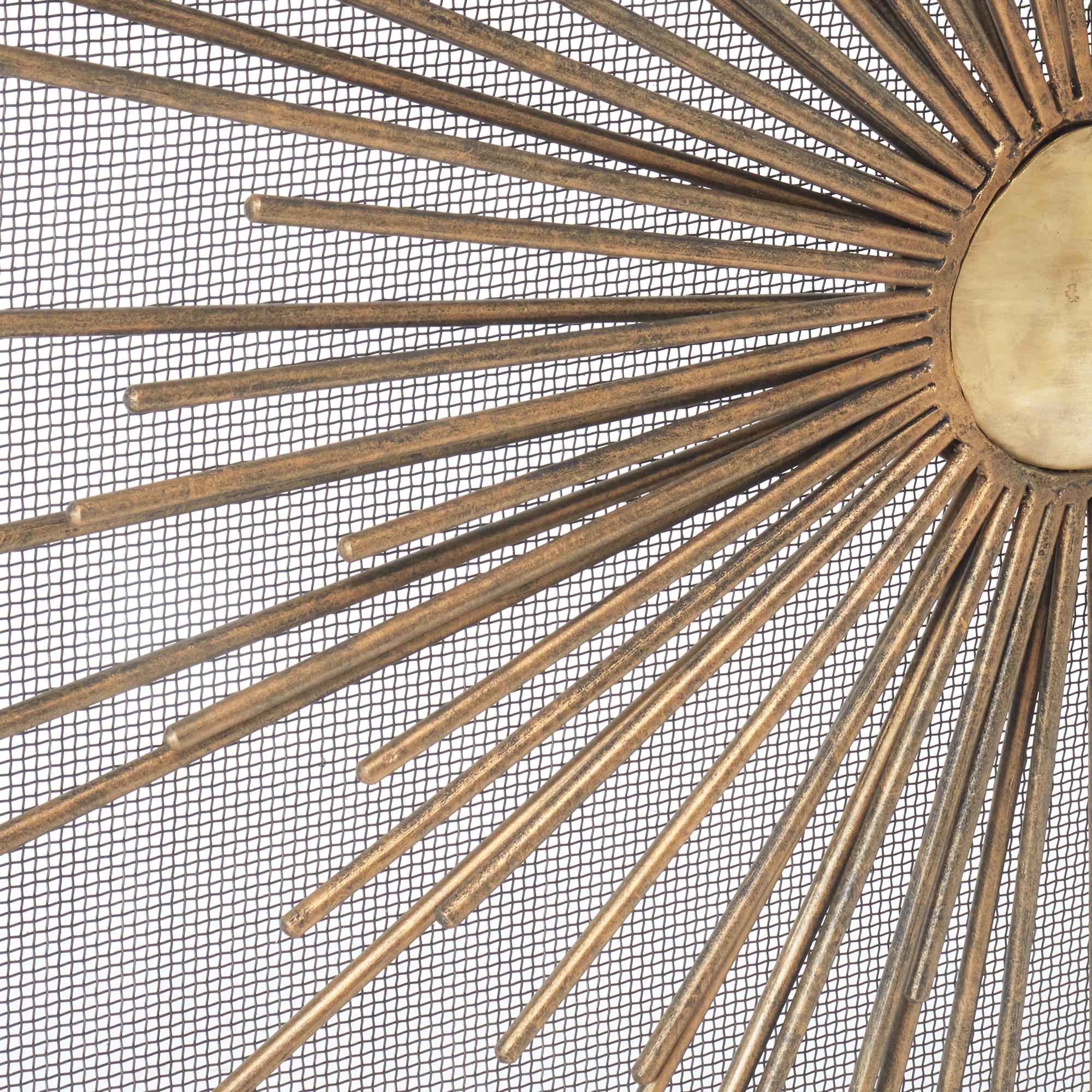 Sunburst Fireplace Screen in Brilliant Gold For Sale 3