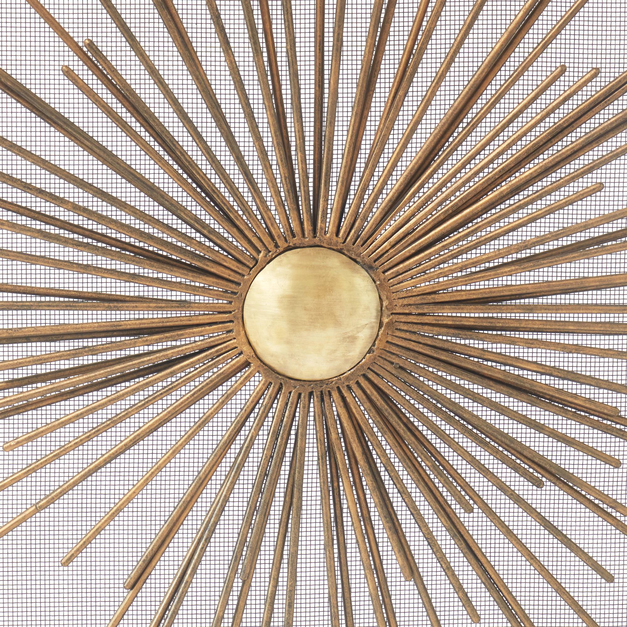 Écran de cheminée Sunburst en noir chaud en vente 2