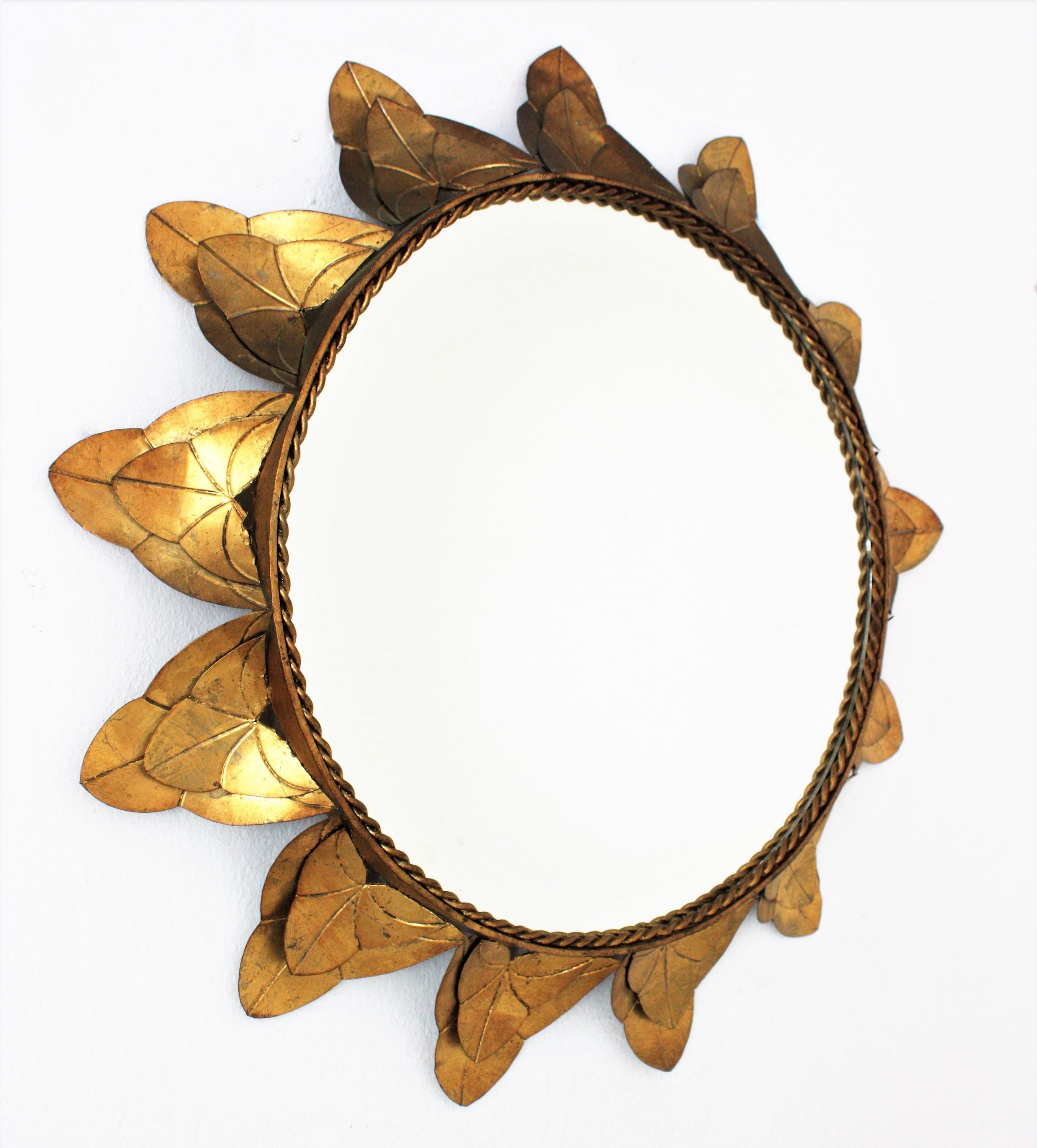 flower clay mirror