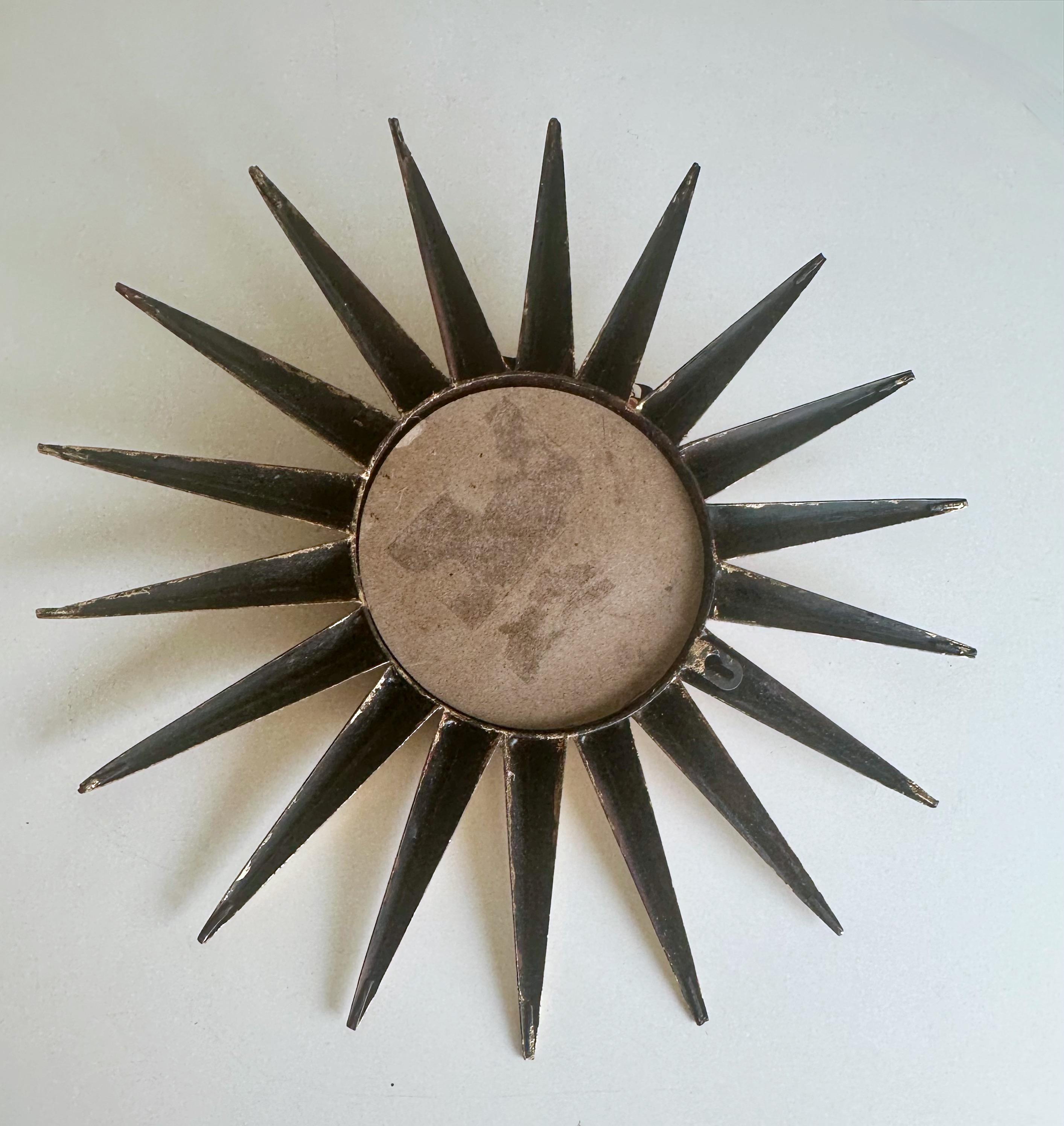 Sunburst Gilt Metal Convex Wall Art Mirror 4