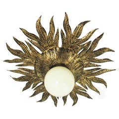 Lightsight en métal doré et verre au lait