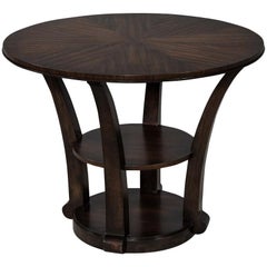 Sunburst Mahogany Foyer Occasional Center Table