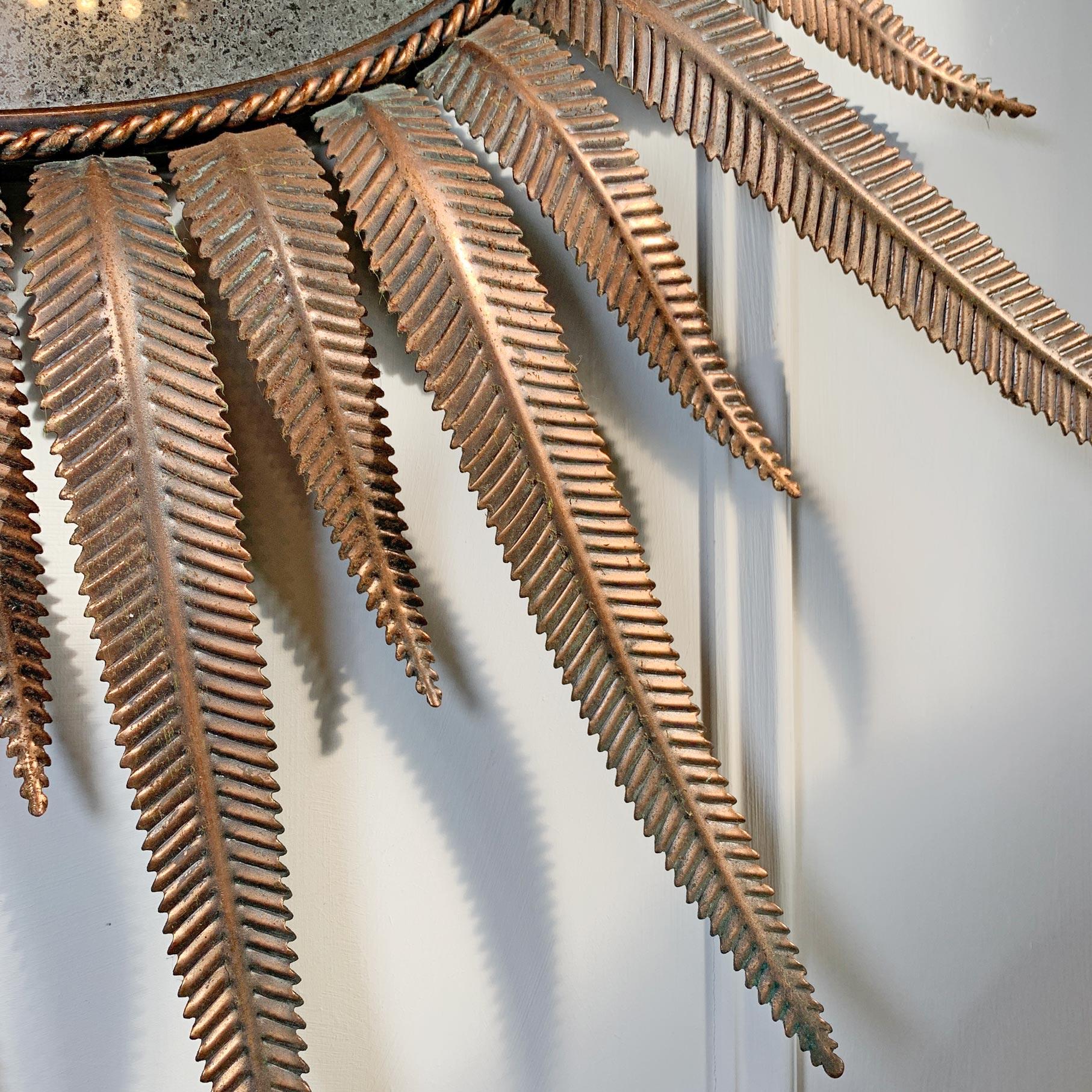 Sunburst Mirror 1970's Feathered Copper Italian For Sale 2