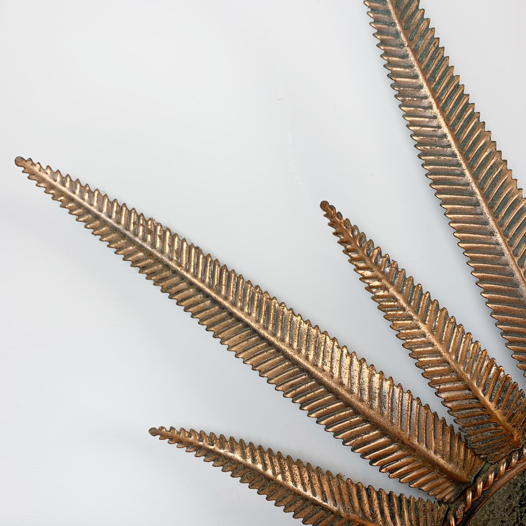 Sunburst Mirror 1970's Feathered Copper Italian For Sale 3