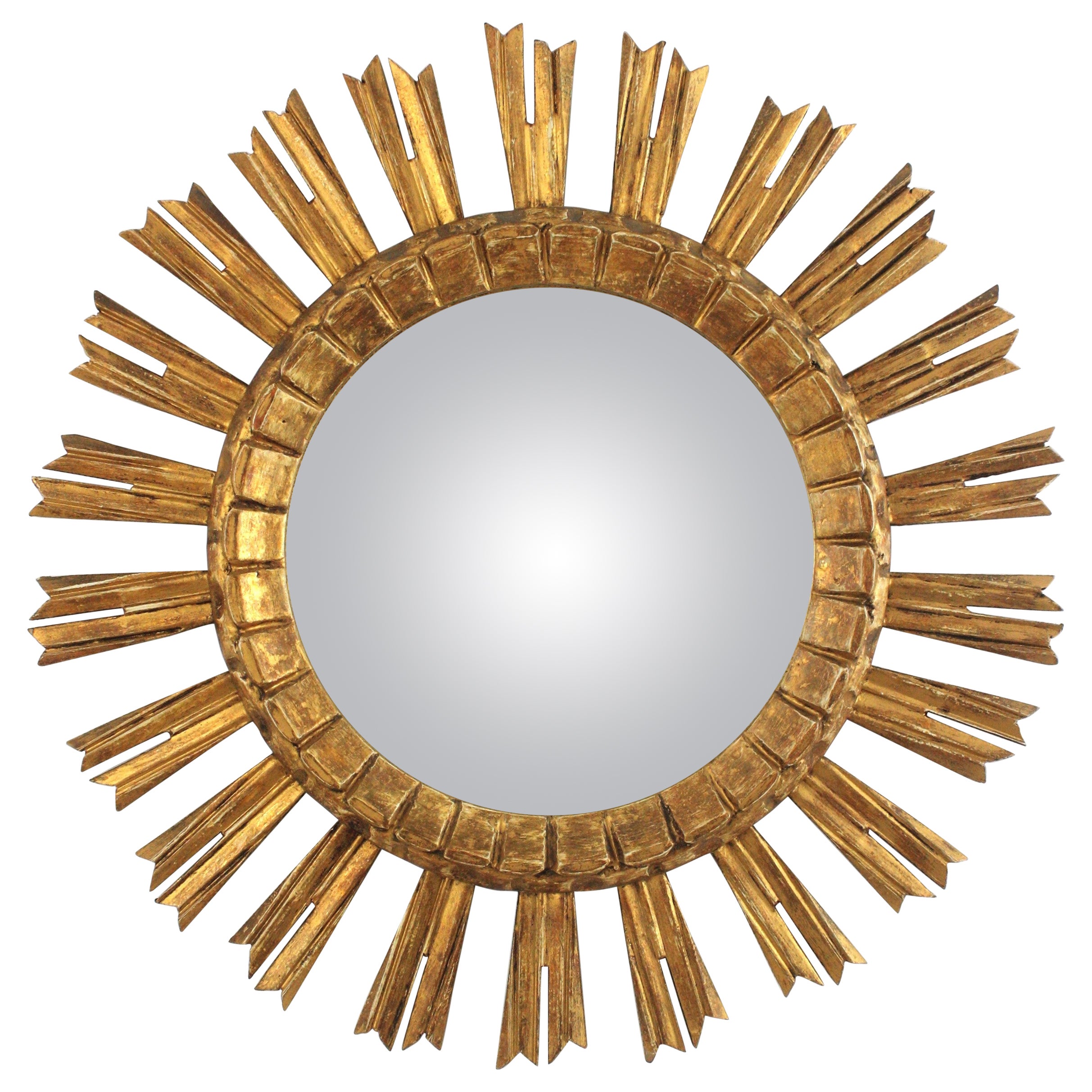Sunburst Mirror in Giltwood, 1940s