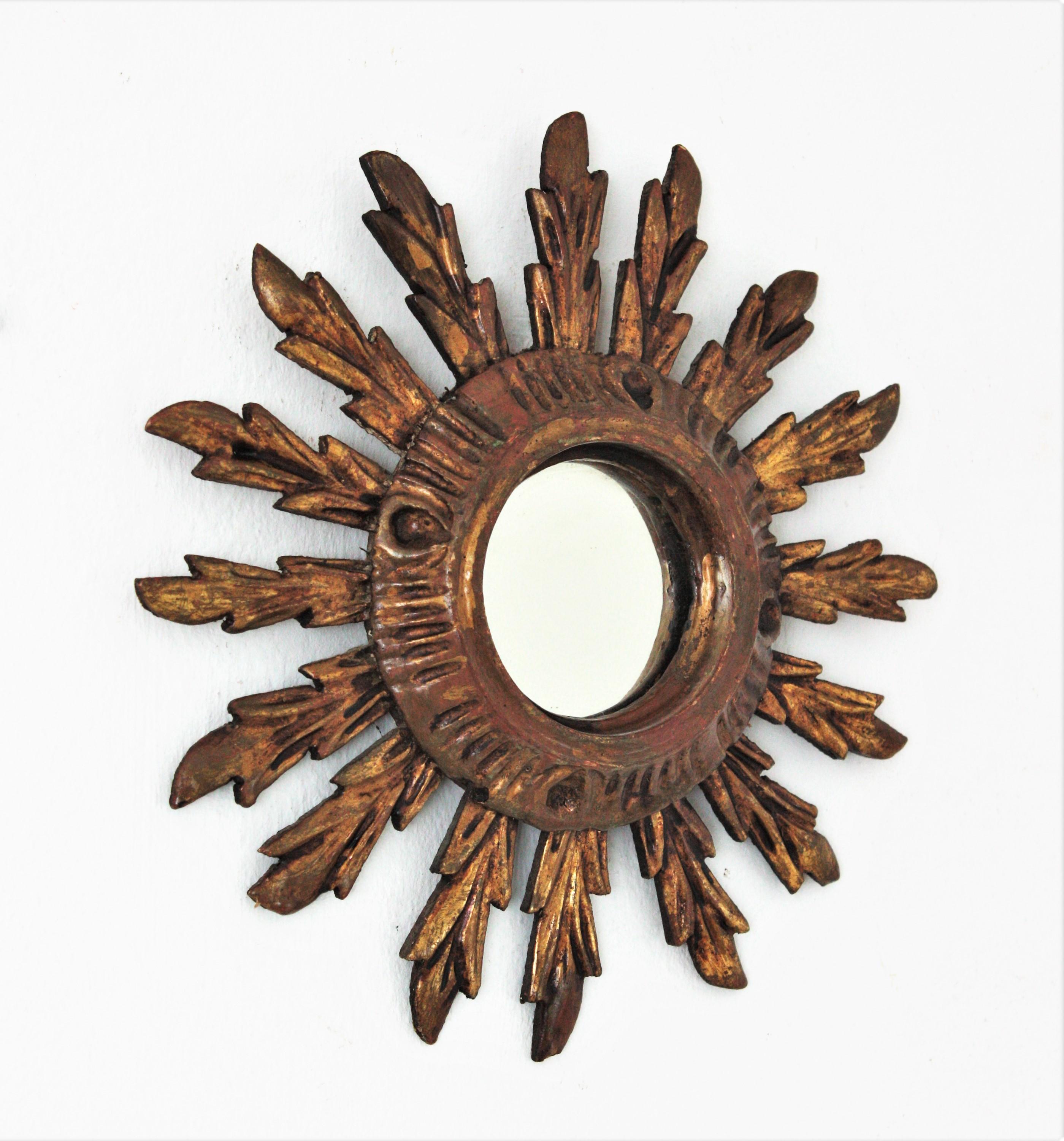 Sunburst Mirror in Small Scale, Baroque Style 1