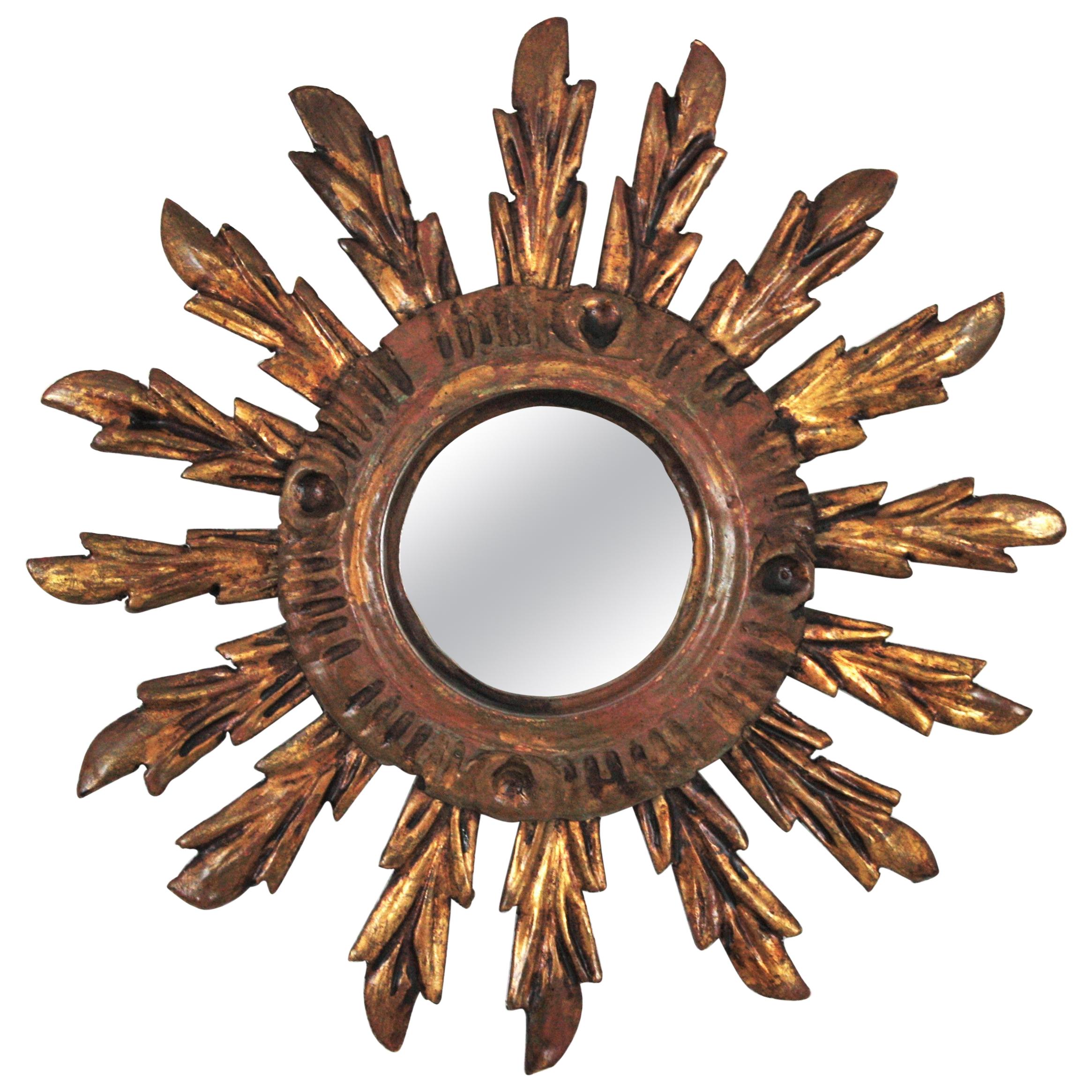 Sunburst Mirror in Small Scale, Baroque Style
