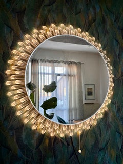 Sunburst-Spiegel mit Hintergrundbeleuchtung, 1970er Jahre