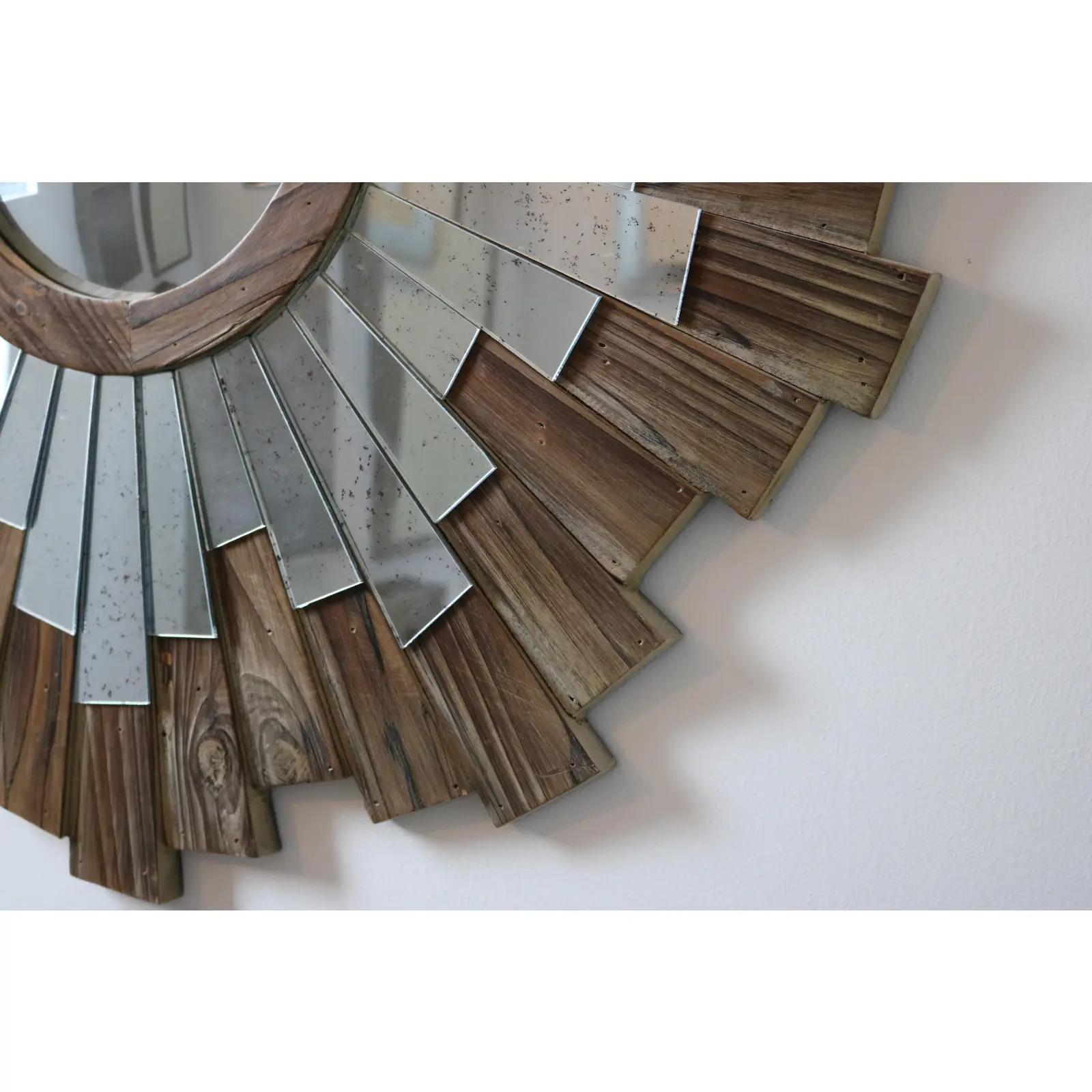 Sunburst Mirror with Driftwood Rays For Sale 2