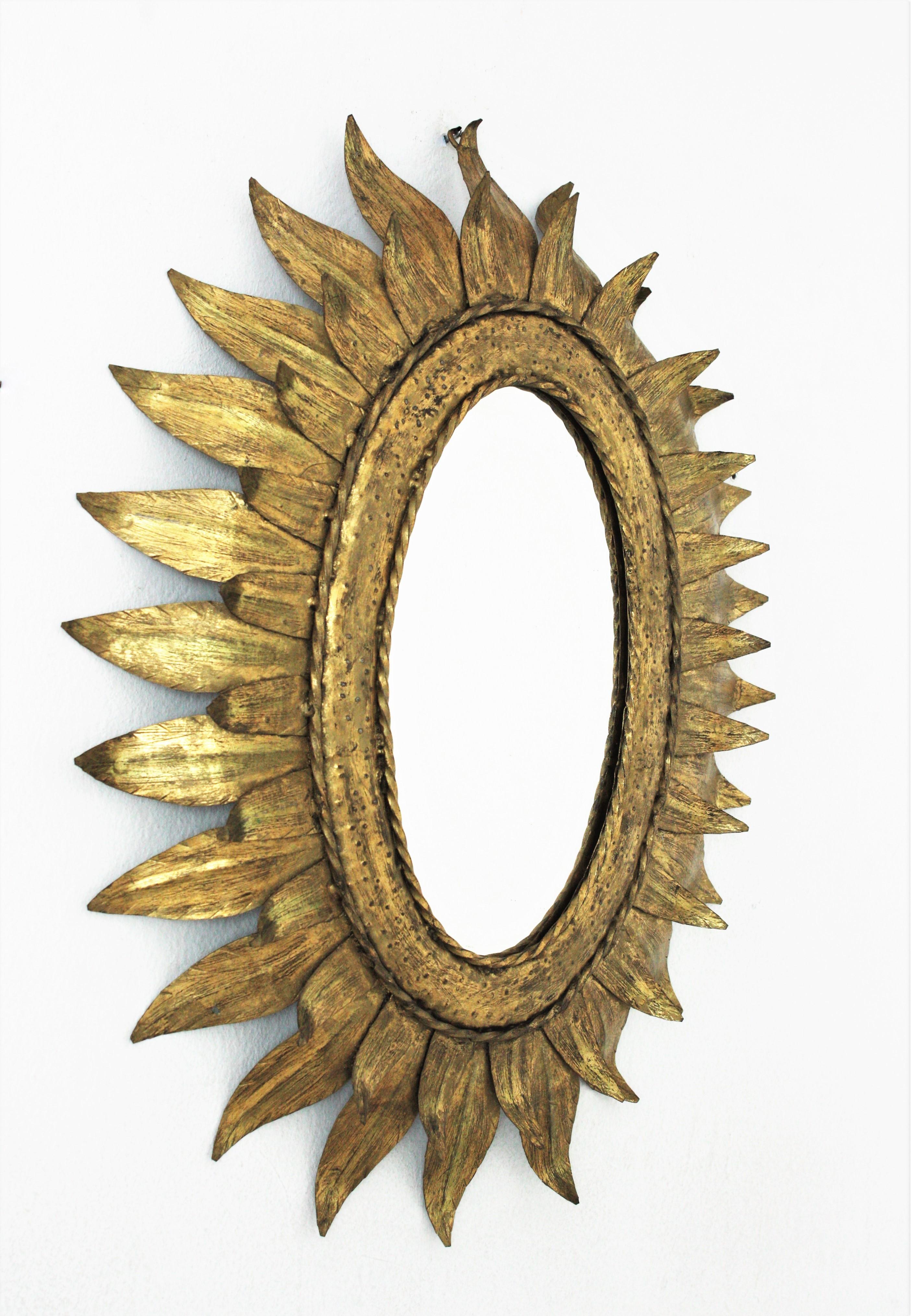 metal oval mirror