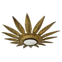 Used Sunburst Pendant Light Fixture