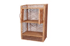 Sunburst Rattan Bar Cabinet