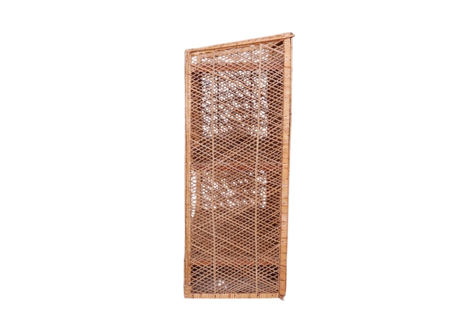 Sunburst Rattan Bar Cabinet For Sale 4