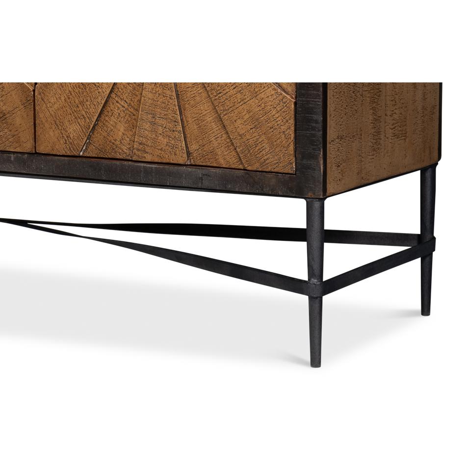 Sunburst Rustic Buffet Sideboard For Sale 3