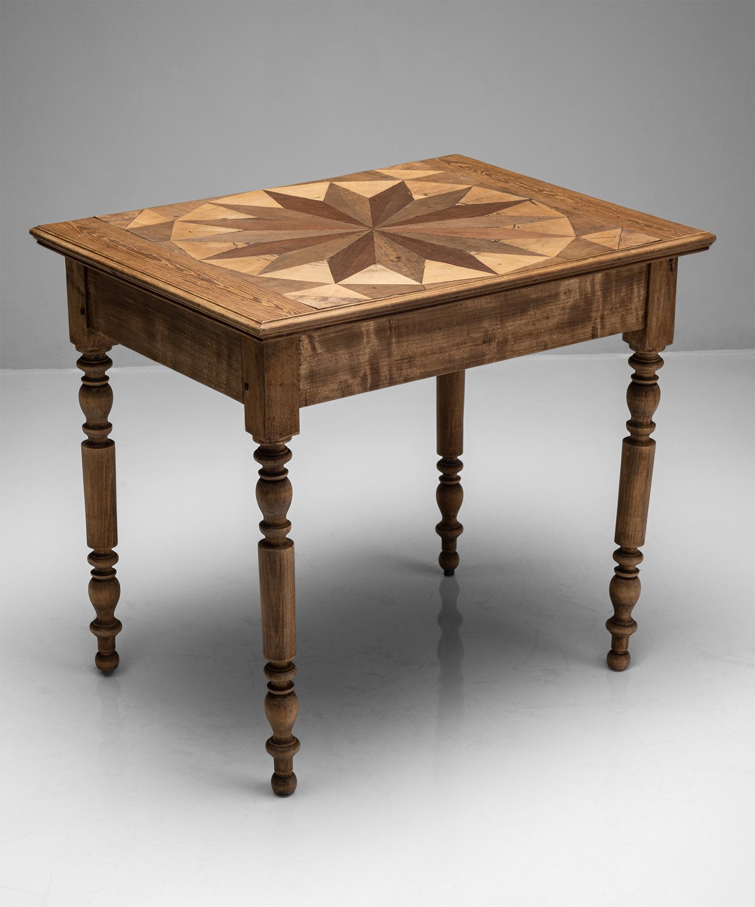 Sunburst Side Table, France, circa 1880 In Good Condition In Culver City, CA