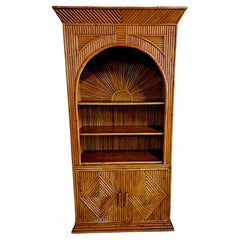 Retro Sunburst Split Bamboo Two Piece Shelf