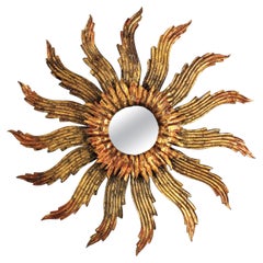 Sunburst Starburst Giltwood Mirror