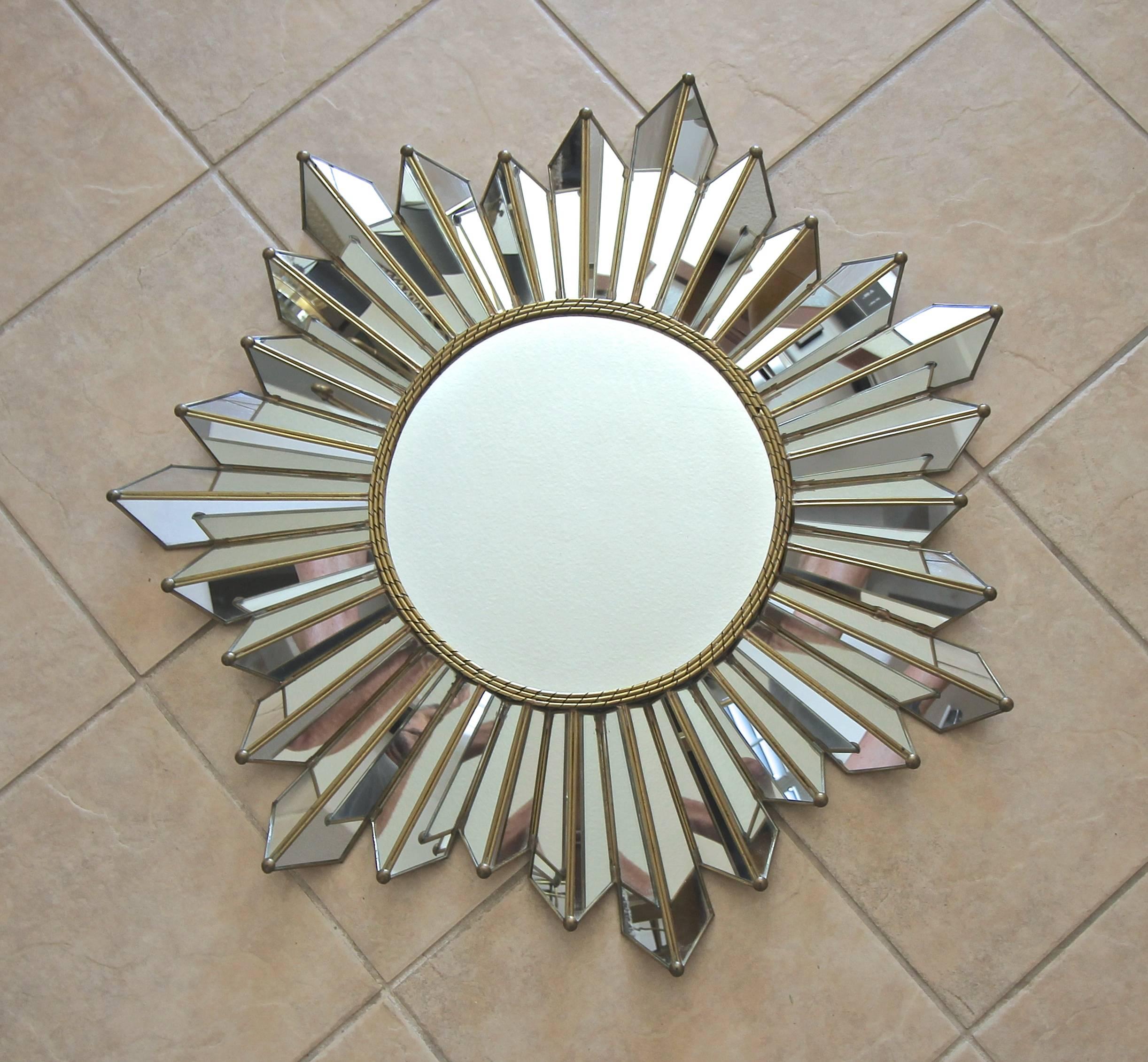 American Sunburst Starburst Kaleidoscope Wall Mirror